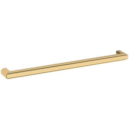 Baldwin Raised 12 Inch Center to Center Handle Cabinet Pull from the Estate Collection Lifetime Polished Brass