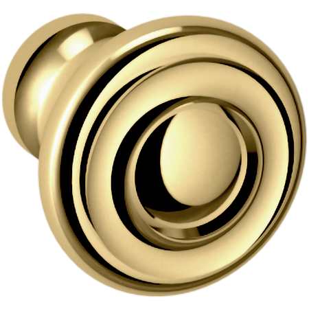 Baldwin Dominion 1 Inch Mushroom Cabinet Knob from the Estate Collection Lifetime Polished Brass