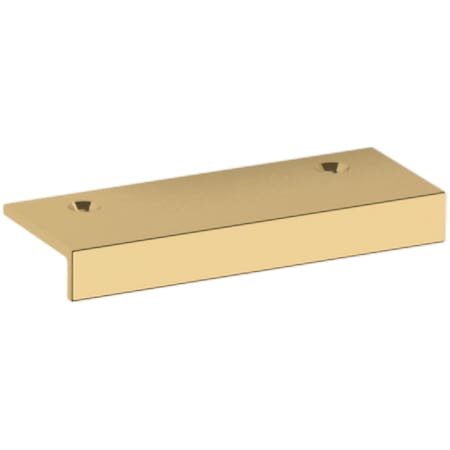 Baldwin Edge Pull 2 Inch Center to Center Finger Cabinet Pull from the Estate Collection Lifetime Polished Brass