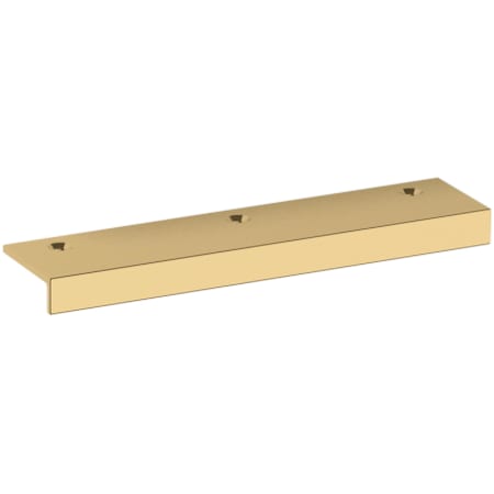 Baldwin Edge Pull 4 Inch Center to Center Finger Cabinet Pull from the Estate Collection Lifetime Polished Brass