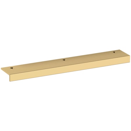 Baldwin Edge Pull 6 Inch Center to Center Finger Cabinet Pull from the Estate Collection Lifetime Polished Brass