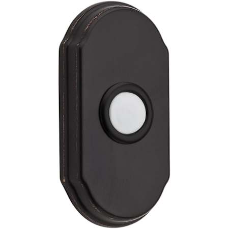 Baldwin 3" x 1-1/2" Illuminated Arch Door Bell from the Estate Collection Dark Bronze