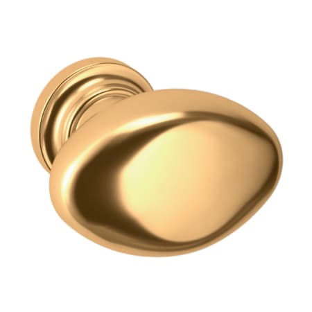 Baldwin Oval 1-1/8 Inch Oval Cabinet Knob from the Estate Collection Lifetime Polished Brass