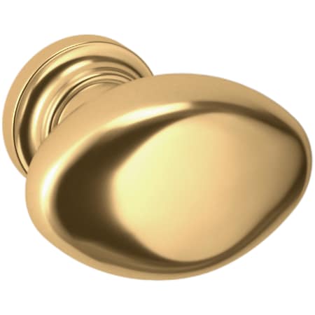 Baldwin Oval 1-1/8 Inch Oval Cabinet Knob from the Estate Collection Lifetime Polished Brass