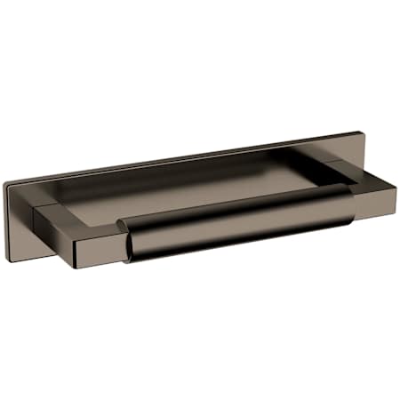 Baldwin Contemporary 4 Inch Center to Center Cabinet Pull Backplate from the Estate Collection Lifetime Graphite Nickel