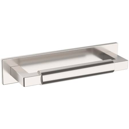 Baldwin Gramercy 4 Inch Center to Center Handle Cabinet Pull and Backplate from the Estate Collection Lifetime Polished Nickel