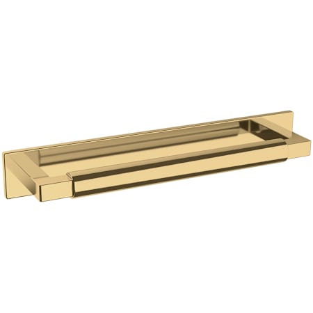 Baldwin Contemporary 6 Inch Center to Center Cabinet Pull Backplate from the Estate Collection Lifetime Polished Brass
