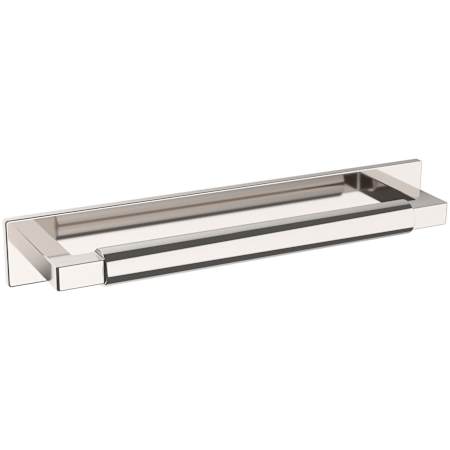 Baldwin Gramercy 6 Inch Center to Center Handle Cabinet Pull and Backplate from the Estate Collection Lifetime Polished Nickel