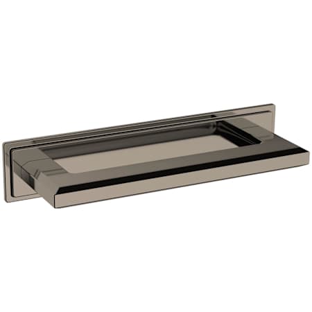 Baldwin Transitional 4 Inch Center to Center Cabinet Pull Backplate from the Estate Collection Lifetime Graphite Nickel