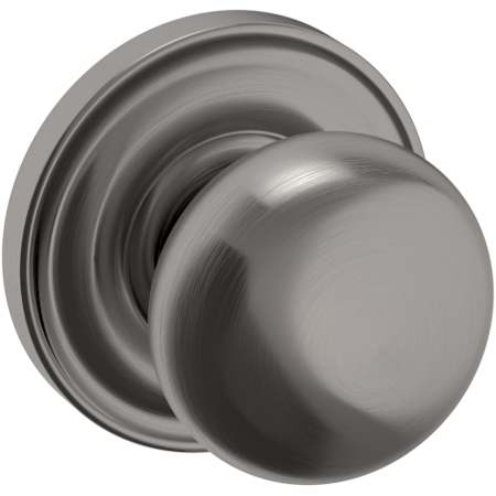 Baldwin 5000 Passage Door Knob Set with 5048 Rose from the Estate Collection Lifetime Graphite Nickel