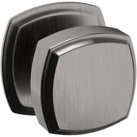 Baldwin 5011 Non-Turning Two-Sided Dummy Door Knob Set with 5058 Rose from the Estate Collection Lifetime Graphite Nickel