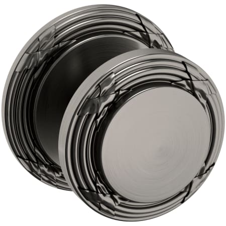 Baldwin 5013 Passage Door Knob Set with 5021 Rose from the Estate Collection Lifetime Graphite Nickel