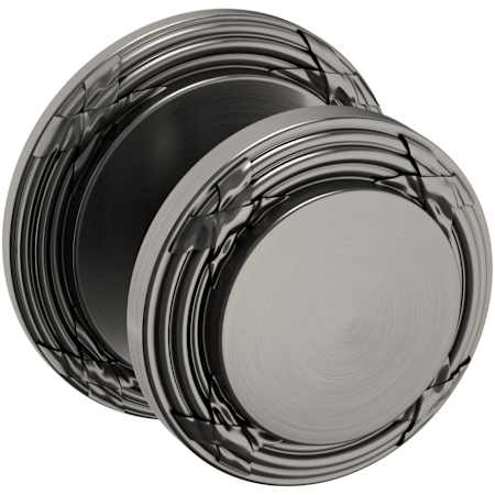 Baldwin 5013 Passage Door Knob Set with 5021 Rose from the Estate Collection Lifetime Graphite Nickel