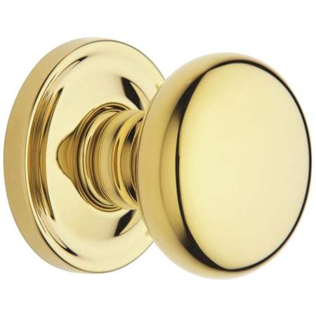 Baldwin 5015 Privacy Door Knob Set with 5048 Rose from the Estate Collection Non-Lacquered Brass