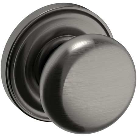 Baldwin 5015 Passage Door Knob Set with 5048 Rose from the Estate Collection Lifetime Graphite Nickel