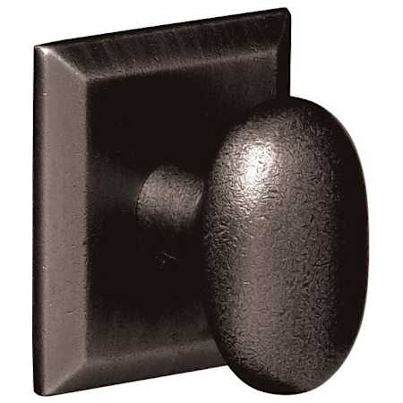 Baldwin Pair of Oval Estate Door Knob set without Rosettes Locking/Latching Mechanisms Purchased Separately Distressed Oil Rubbed Bronze