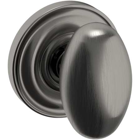 Baldwin 5025 Non-Turning Two-Sided Dummy Door Knob Set with 5048 Rose from the Estate Collection Lifetime Graphite Nickel
