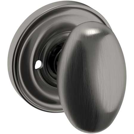 Baldwin 5025 Privacy Door Knob Set with 5048 Rose from the Estate Collection Lifetime Graphite Nickel