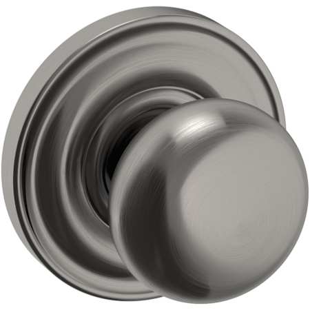Baldwin 5030 Passage Door Knob Set with 5048 Rose from the Estate Collection Lifetime Graphite Nickel