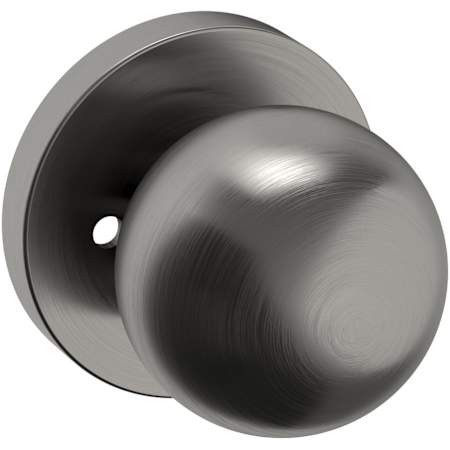 Baldwin 5041 Privacy Door Knob Set with 5046 Rose from the Estate Collection Lifetime Graphite Nickel