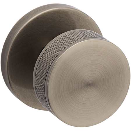 Baldwin Coined and Knurled 5054 Privacy Door Knob Set with 5146 Trim from the Estate Collection Antique Nickel