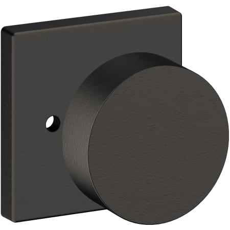 Baldwin 5055 Privacy Door Knob Set with R017 Rose from the Estate Collection Distressed Oil Rubbed Bronze
