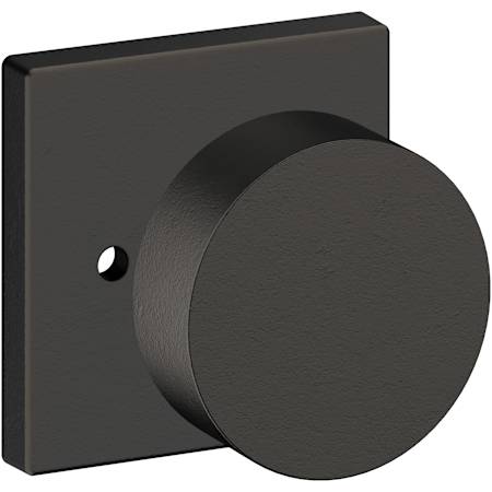 Baldwin 5055 Privacy Door Knob Set with R017 Rose from the Estate Collection Distressed Oil Rubbed Bronze