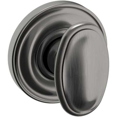 Baldwin 5057 Non-Turning One-Sided Dummy Door Knob with 5048 Rose from the Estate Collection Lifetime Graphite Nickel