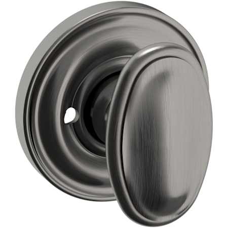 Baldwin 5057 Privacy Door Knob Set with 5048 Rose from the Estate Collection Lifetime Graphite Nickel