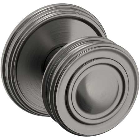 Baldwin 5066 Passage Door Knob Set with 5078 Rose from the Estate Collection Lifetime Graphite Nickel