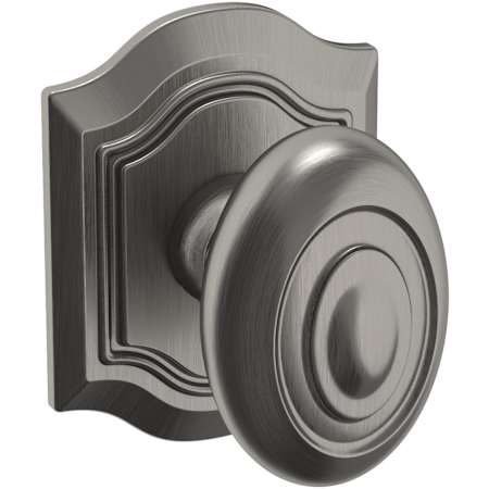 Baldwin 5077 Non-Turning Two-Sided Dummy Door Knob Set with R027 Rose from the Estate Collection Lifetime Graphite Nickel