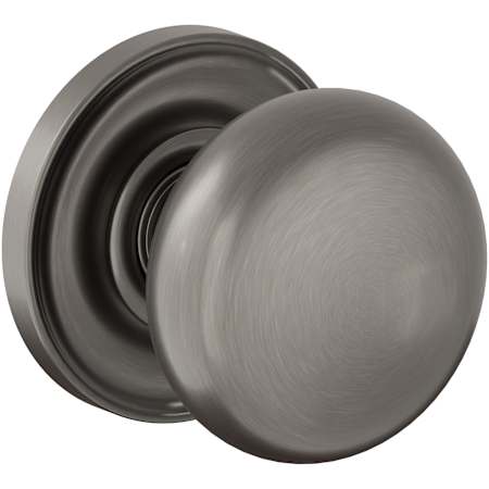 Baldwin Baltimore Passage Door Knob Set with 5048 Rose from the Estate Collection Lifetime Graphite Nickel