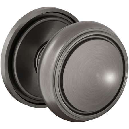 Baldwin Nashville Non-Turning Two-Sided Dummy Door Knob Set with 5070 Rose from the Estate Collection Lifetime Graphite Nickel