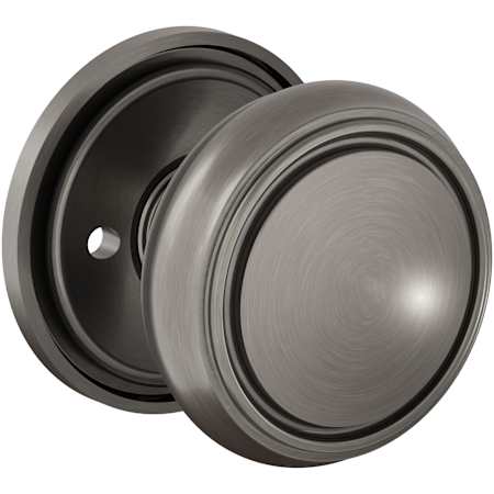 Baldwin Nashville Privacy Door Knob Set with 5123 Rose from the Estate Collection Lifetime Graphite Nickel