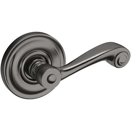 Baldwin 5103 Non-Turning Two-Sided Dummy Door Lever Set with 5048 Rose from the Estate Collection Lifetime Graphite Nickel