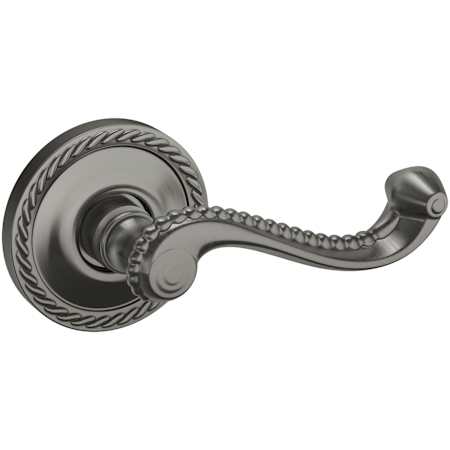 Baldwin 5104 Non-Turning Two-Sided Dummy Door Lever Set with 5004 Rose from the Estate Collection Lifetime Graphite Nickel