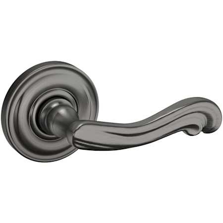 Baldwin 5108 Non-Turning Two-Sided Dummy Door Lever Set with 5048 Rose from the Estate Collection Lifetime Graphite Nickel