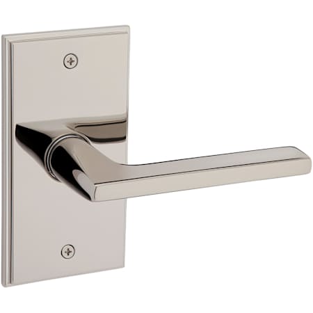 Baldwin 5162 Privacy Door Lever Set with R053 Rose from the Estate Collection Lifetime Polished Nickel