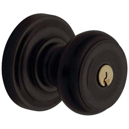 Baldwin Colonial Style Keyed Entry Door Knob Set with Classic Rosette the Emergency Exit Function Distressed Oil Rubbed Bronze