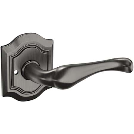 Baldwin 5447V Privacy Door Lever Set with R027 Rose from the Estate Collection Lifetime Graphite Nickel