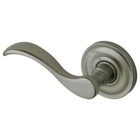 Baldwin 5455V Left Handed Non-Turning One-Sided Dummy Door Lever with 5048 Rose from the Estate Collection Antique Nickel