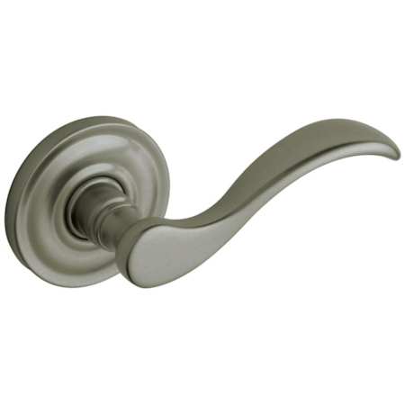 Baldwin Single Right Hand Wave Estate Non-Turning One-Sided Door Lever without Rosettes Locking/Latching Mechanism Purchased Separately Antique Nickel