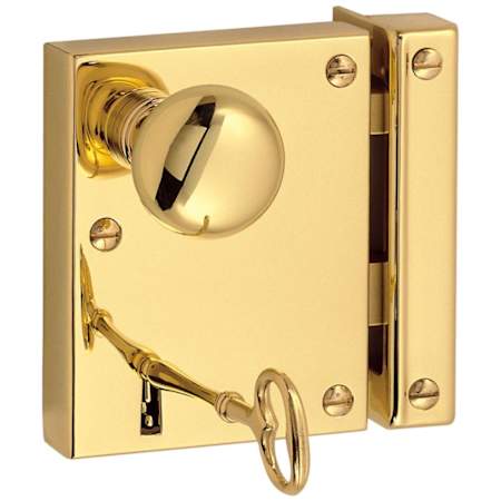 Baldwin Right Handed Vertical Rim Lock Lifetime Polished Brass