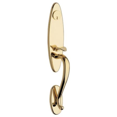 Baldwin Exterior Trim for the Springfield Single Cylinder Mortise Handleset Lifetime Polished Brass