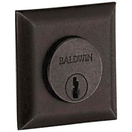 Baldwin Square Cylinder Trim Collar Distressed Oil Rubbed Bronze