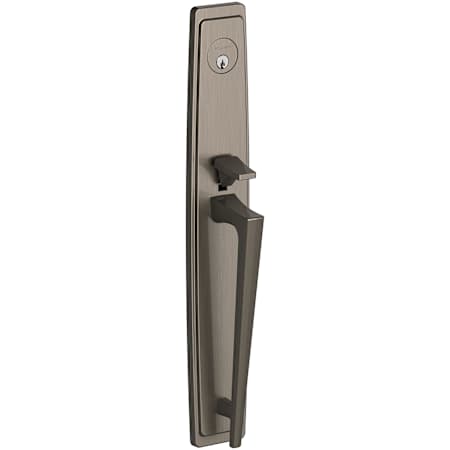 Baldwin Palm Springs Right Handed Single Cylinder Keyed Entry Full PlateMortise Handleset Trim with L024 Interior Lever from the Estate Collection Lifetime Graphite Nickel