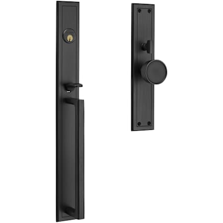 Baldwin Hollywood Hills Full Plate Single Cylinder Keyed Entry Mortise Handleset Trim Satin Black
