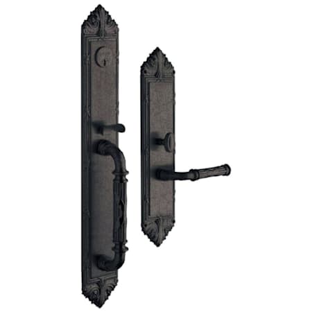 Baldwin Edinburgh Left Hand Single Cylinder Mortise Handleset Trim Set Distressed Oil Rubbed Bronze