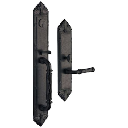 Baldwin Edinburgh Right Hand Single Cylinder Mortise Handleset Trim Set Distressed Oil Rubbed Bronze
