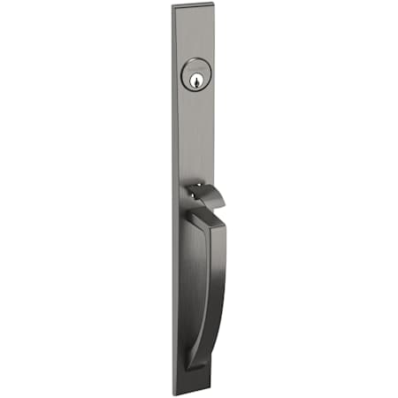 Baldwin Lakeshore Right Handed Full Plate Single Cylinder Keyed Entry Mortise Handleset Trim with 5162 Interior Lever from the Estate Collection Lifetime Graphite Nickel